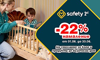 Създайте безопасностна среда за децата ви със защитните продуктите на Safety 1st – този юни с 22% НАМАЛЕНИЕ!