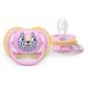 Philips AVENT Залъгалки Ultra Air 6-18 м. листо/коте, момиче, 2 бр. със стерилизаторна кутия plant based