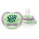 Philips AVENT Залъгалки Ultra Air 6-18 м. листо/коте, момиче, 2 бр. със стерилизаторна кутия plant based