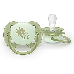 Залъгалки Ultra Soft NightTime Philips AVENT 0-6м звезда/таралеж момче 2 бр