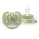 Залъгалки Ultra Soft Philips AVENT + стерилизаторна кутия птица/катерица 6-18м неутрални цветове, plant based, 2бр/оп