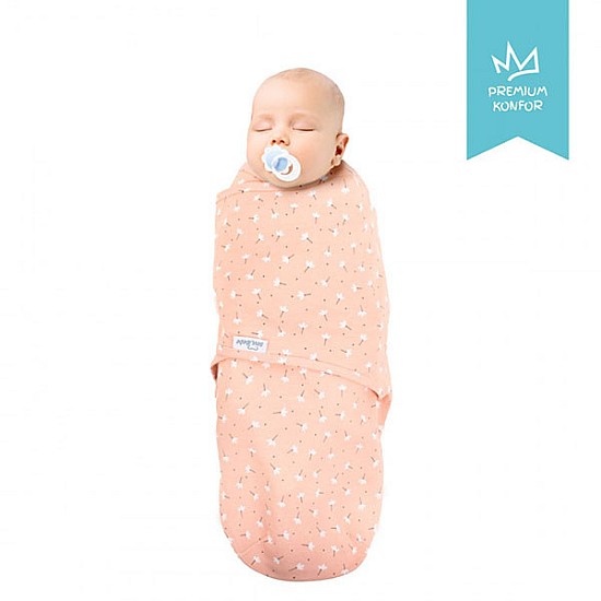 SeviBaby Антистрес завивка за новородено розови цветя