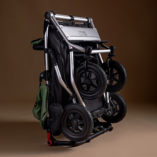 Mountain Buggy Количка за близнаци или породени деца  Duet Plus V4 колекция Heritage в син цвят Ocean