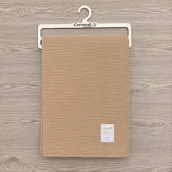Caramel Бебешка муселинова пелена  Premium Quality 90x75 см, бежова