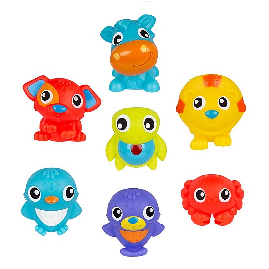 Комплект Весели приятели за баня Playgro 7 бр 9м+ с чанта с цип