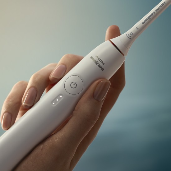 Електрическа четка за зъби Next-Generation Philips Sonicare Серия 3100, бяла с 2бр накрайника Optimal White