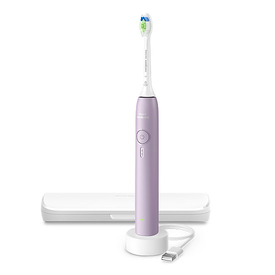 Електрическа четка за зъби Next-Generation Philips Sonicare Серия 3100, люляк с калъф за пътуване
