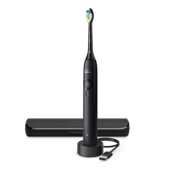 Електрическа четка за зъби Next-Generation Philips Sonicare Серия 3100, черна с калъф за пътуване