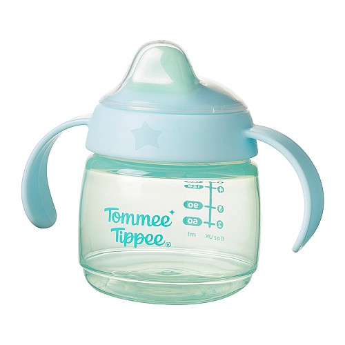 Неразливаща се чаша с мек накрайник STARTER SPOUT Tommee Tippee 150мл 4м+ синя