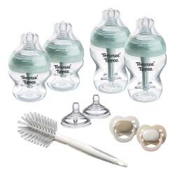 Комплект за новородено Advanced Anti-Colic Tommee Tippee самостерилизиращи се шишета + залъгалки, 0м+
