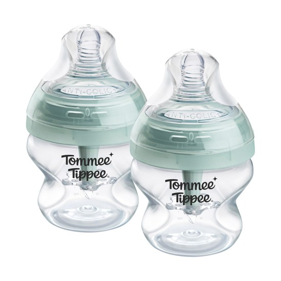 Tommee Tippee Комплект за новородено Advanced Anti-Colic самостерилизиращи се шишета + залъгалки, 0м+