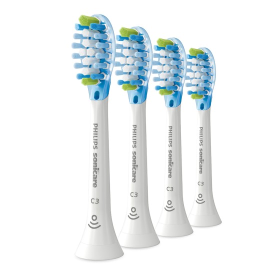 Глава C3 Premium Plaque Defense за електрическа четка за зъби Philips Sonicare 4 бр. бяла BrushSync 