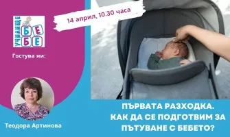 Новороденото на първа разходка: Кога и как? Научете от лекцията на училище БЕБЕ,  14 април (неделя) от 10:30 ч.