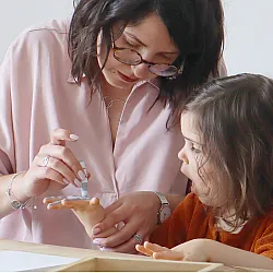 Прозрачна рамка Crystal за отпечатък с боички + снимка Baby Art