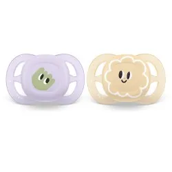 Залъгалки Ultra Start Philips AVENT 0-2м дизайн очички  момиче 2 бр