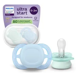 Залъгалки Ultra Start Philips AVENT 0-2м пастелни 2 бр момче