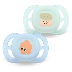 Залъгалки Ultra Start Philips AVENT 0-2м очички 2 бр момче