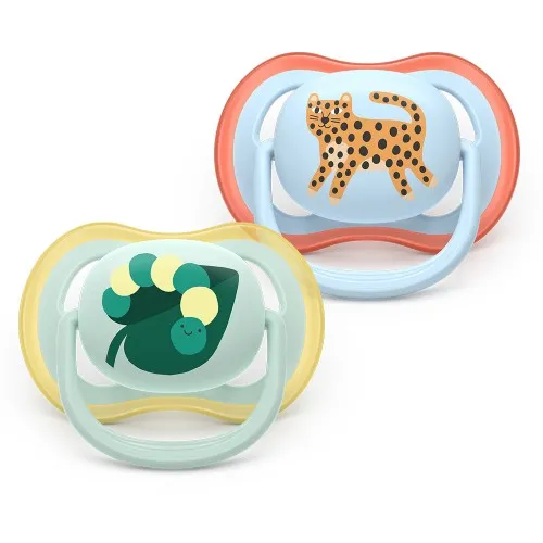 Залъгалки Ultra Air Philips AVENT 0-6м леопард/гъсеница сини 2 бр