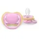 Philips AVENT Залъгалки Ultra Air пастелни 6-18м пастелно зелено/розово, за момиче 2 бр, със стерилизаторна кутия