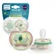 Philips AVENT Залъгалки Ultra Air пастелни 6-18 м. с декорация листа, неутрални 2 бр. със стерилизаторна кутия