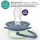 Philips AVENT Залъгалки Ultra Soft NightTIme 6-18м пастелни, момче 2 бр. със стерилизаторна кутия синьо, оранжево