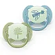 Philips AVENT Залъгалки Ultra Soft NightTIme 18м+ пастелни, момче 2 бр. със стерилизаторна кутия синьо, зелено