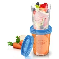Бебешки комплект с лъжичка+контейнери за съхранение VIA Philips AVENT