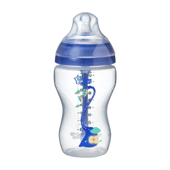 Шише за хранене с декорация Tommee Tippee Advanced Anti-colic, 340мл, син, момче, 42257875