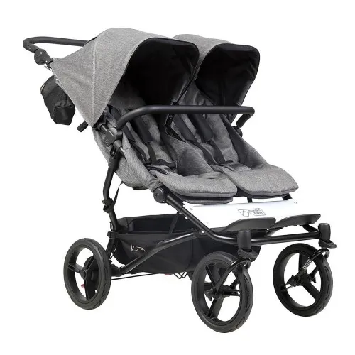Количка за близнаци или породени деца + чанта Mountain Buggy Duet Luxury Collection с десен рибена кост