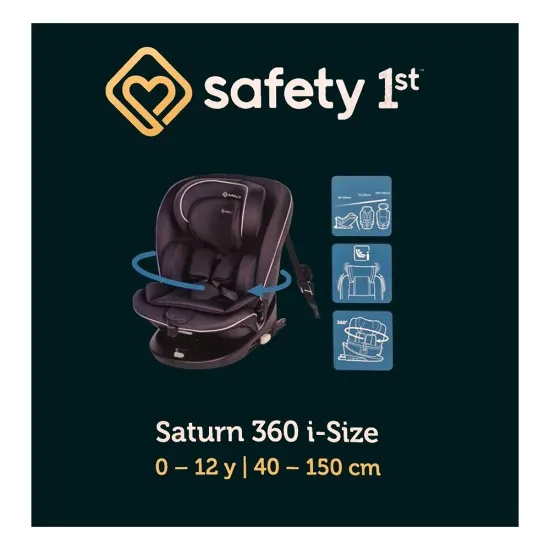 SAFETY 1st Столче за кола Saturn 360 i-Size (40-150см) ,черно