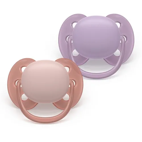 Залъгалки Ultra Soft Philips AVENT 6-18м пастелни 2 бр момиче