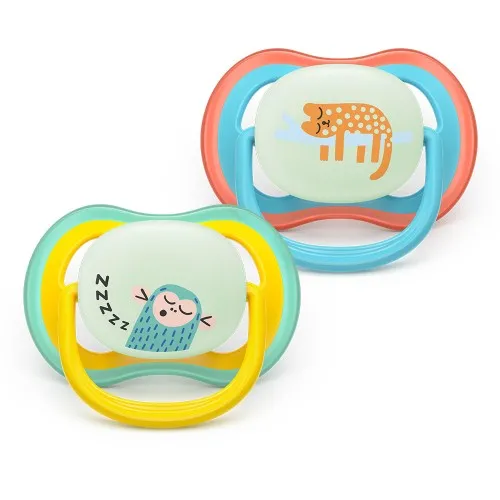 Залъгалки Ultra Air Night Philips AVENT 18м+ маймунка/тигър 2 бр