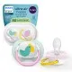 Philips AVENT Залъгалки Ultra Air Happy 0-6м. папагал/ягода, момиче 2 бр. със стерилизаторна кутия