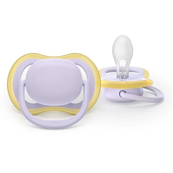 Philips AVENT Залъгалки Ultra Air пастелни 0-6 м. пастелни за момиче 2 бр. със стерилизаторна кутия