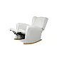 Micuna Люлеещ се стол  Nanny със система Slow System, white/beige
