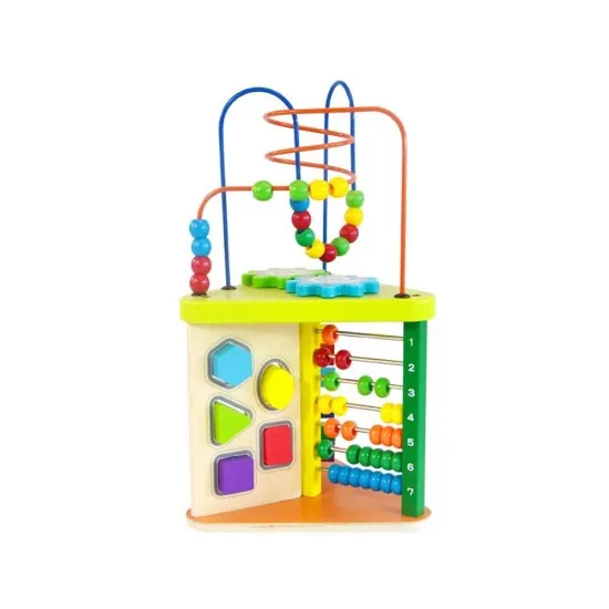 Дървена дидактическа кула със сметало, AcoolToy, SmartBaby