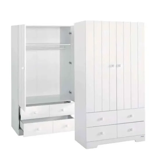 Двукрилен гардероб 95x51x180 см с 2 чекмеджета А 1414, MICUNA 