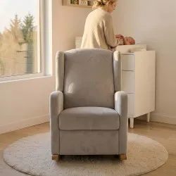 Люлеещ се стол Micuna FLOR със система Slow System, wood/beige