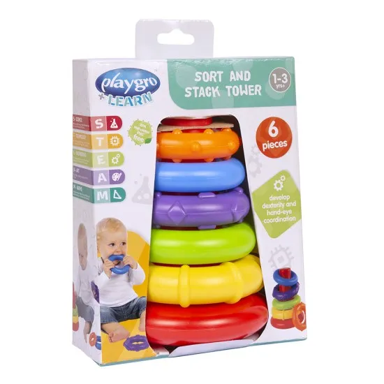 Конус с цветни рингове Playgro