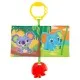 Текстилна книжка за количка с гризалка ябълка Story Time Playgro 0м+, меки страници и симпатични герои