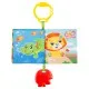 Текстилна книжка за количка с гризалка ябълка Story Time Playgro 0м+, меки страници и симпатични герои