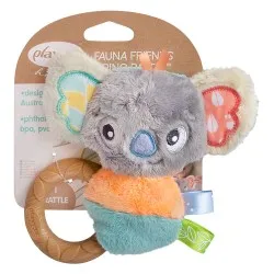 Плюшена дрънкалка с гризалка Коала Playgro серия Home Fauna Friends 0м+