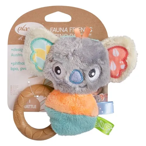 Плюшена дрънкалка с гризалка Коала Playgro серия Home Fauna Friends 0м+