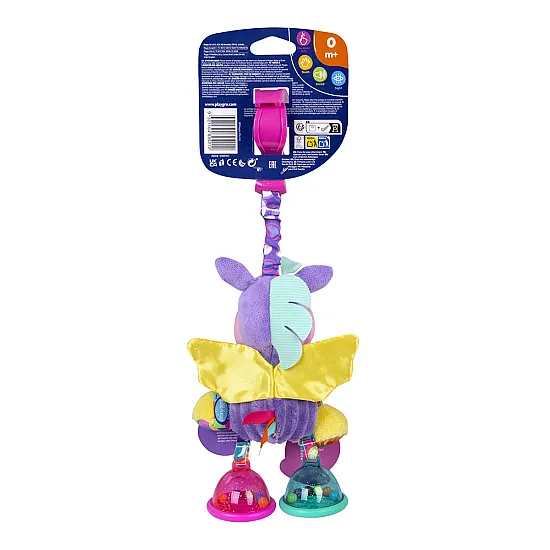Висяща играчка розов еднорог Стела Playgro 0м+ с удобна щипка за закачане