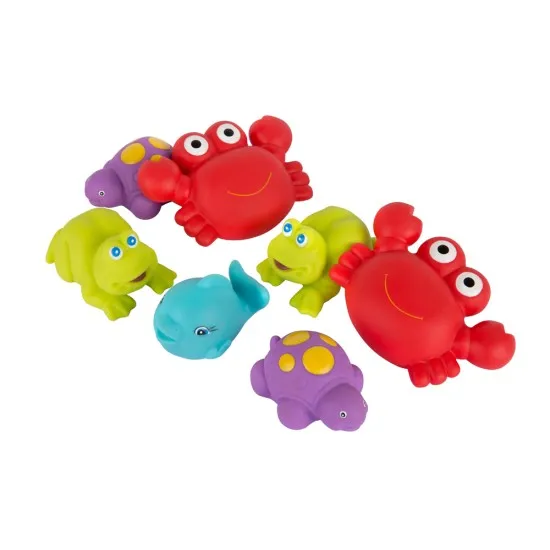 Животни за баня Playgro, 7 бр. сини, момче
