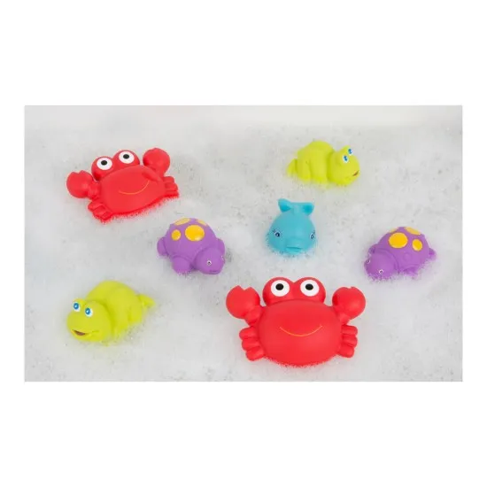 Животни за баня Playgro, 7 бр. сини, момче