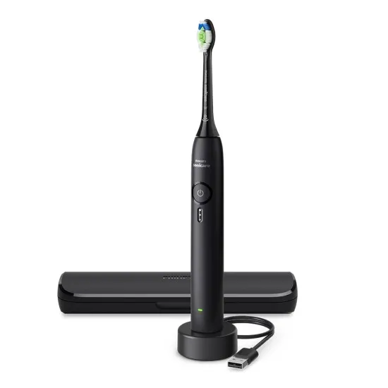 Електрическа четка за зъби Next-Generation Philips Sonicare Серия 3100, черна с калъф за пътуване