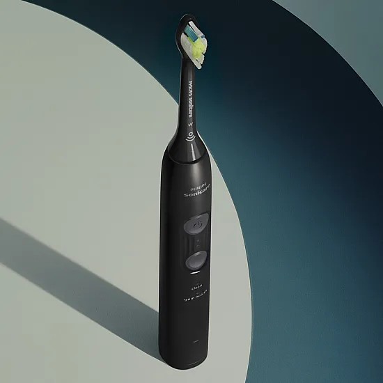 Електрическа четка за зъби Next-Generation Philips Sonicare Серия 4100, черна с 2 накрайника Optimal White