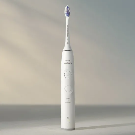 Philips Sonicare Електрическа четка за зъби Next-Generation с калъф Серия 6100, бяла, накрайник S2 Sensitive