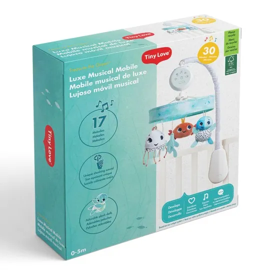 Музикална въртележка Musical Luxe Mobile Ocean Tiny Love, 0м+